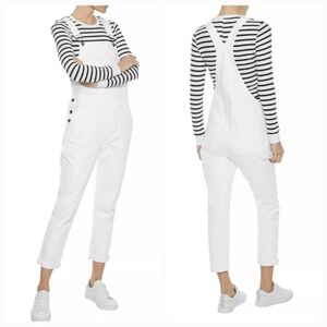 Frame Les Garcon White Denim Overalls